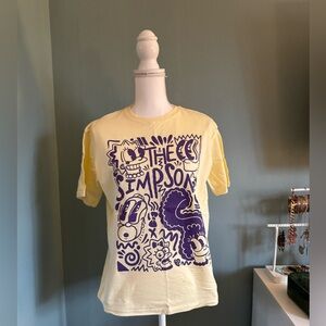 H&M UNIVERSAL THE SIMPSONS Anime Yellow Crewneck T-Shirt SMALL MEDIUM